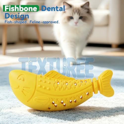 NEZIN 3 Pack Catnip Toys, Silicone Fish Cat Toys for Indoor Cats, Interactive Soft Chew Kicker Cat Toys for Indoor Cats & Kittens, Drives Bored Cat Crazy with Fun