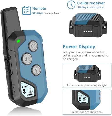 PIOUNS Shock Collar for Dogs, Dog Training Collar with Remote, 3 Modes