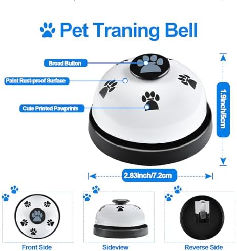 2 Pack Dog Doorbells, Pet Training Bells for Outside Potty Training and Communication, Bell for Dog Cat Puppy Interactive Toys