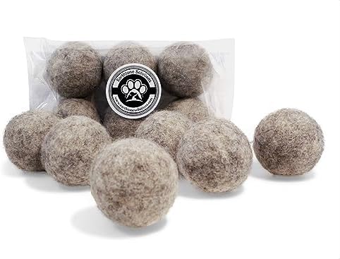 Wool Cat Toys, Felt Toy Balls, Gray, 6PCS