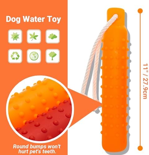 Dog Water Toys, 2 Pack Floating Bumper Fetch Toy Dummy