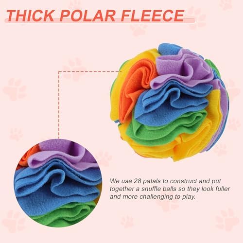 Snuffle Ball for Dogs, Interactive Dog Toys, Colorful, Medium