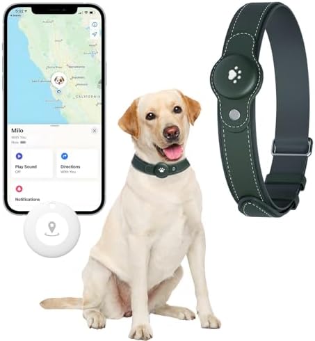 New GPS Tracker for Dogs: Smart Pet Collar with Real-Time Tracking,No Monthly Fee/Subscription (iOS & Android) Waterproof, Anti-Lost,365-Day Long Battery Life GPS Tracker Dog Collar(Tracker Included)