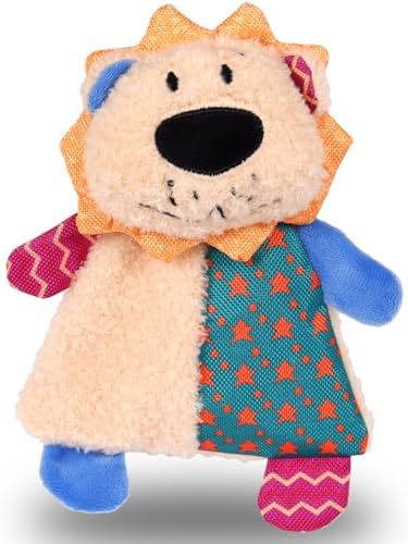 Dog Squeaky Crinkle Plush Lion Toys for Chewers