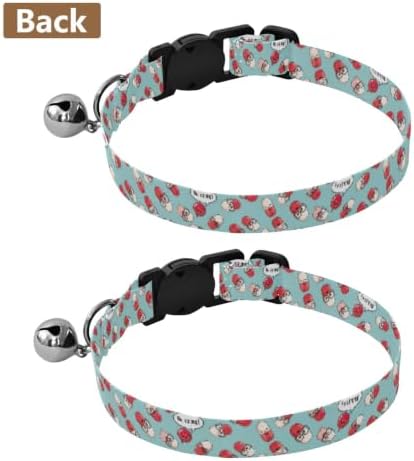 2 Pack Pet Collars Cute Cartoon Capsules Collar with Bell for Dog Puppy, Adjustable 10.6 to 17.1 Inches