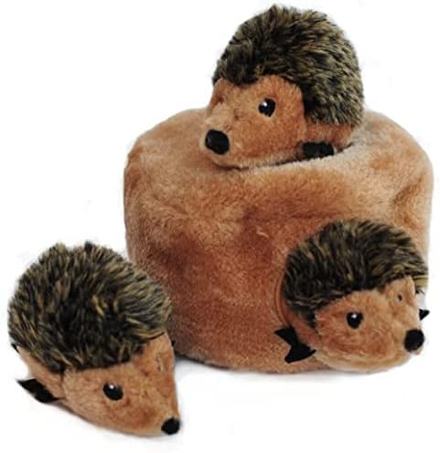 ZippyPaws Burrow Interactive Dog & Puppy Toys for Boredom - Hedgehog Den