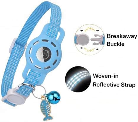 AirTag Cat Collar, Breakaway Reflective Adjustable Kitten Collar