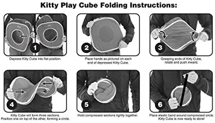 Kitty City Safari Jungle Collapsible Cat Toy Collection, Cube (Pack of 4)