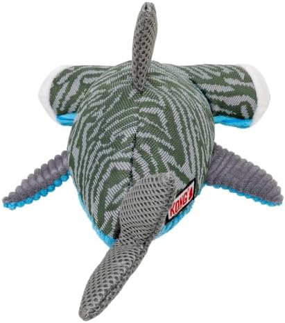 KONG Armor Dog Toy, Durable Plush (Hammerhead Shark)