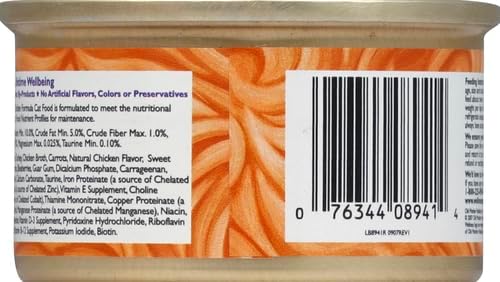 Wellness Complete Health Pate Adult Wet Cat Food,Natural,Protein-Rich,Grain Free,3 Ounce,(Chicken),(Pack of 48)