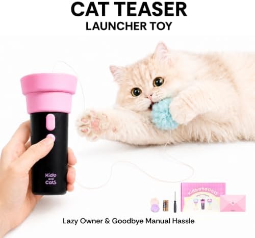Kids and Cats Interactive Cat Toy Ball Launcher Electric Cat Teaser Rope