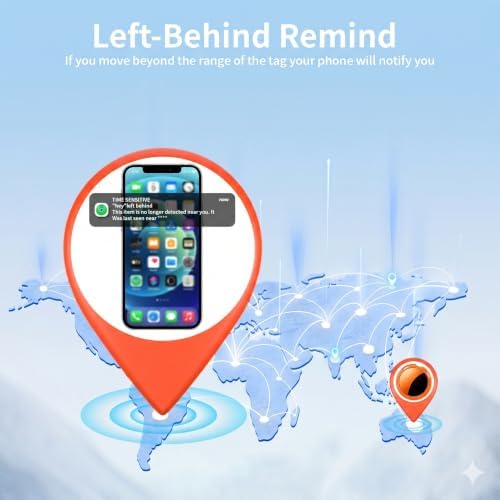 2 Pack Tracker Tags Finder Apple Find My MFi Certified Waterproof iOS Only | Bluetooth Air Smart Tags Item Finder Locator Worldwide Tracking for Key Pets Wallet Backpack Dogs Luggage Replaceable Battery