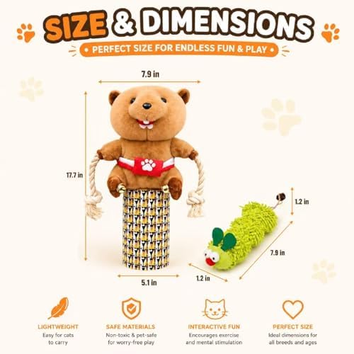 Cat Wrestling Glove Puppet - Interactive Bite Resistant Cat Toy with Arm Sleeve for Scratch Protection, Catnip Caterpillar & Bells | Fun Cat Hand Puppet Gift for Cat Lovers
