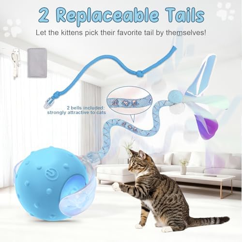 Interactive Automatic Cat Toy Ball-USB Rechargeable，Motion Activated Toy