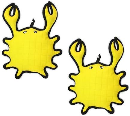 TUFFY® - 2 Pack Original : Crab Dog Toy : : Ultra Durable Plush Toy with Multiple Layers & Reinforced Seams, Washable and Floats, Original Construction