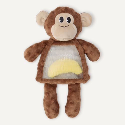 Amazon Basics Monkey and Alligator Interactive Dog Squeak Plush Toys for Puppies, Small and Medium Dogs, 2-Pack