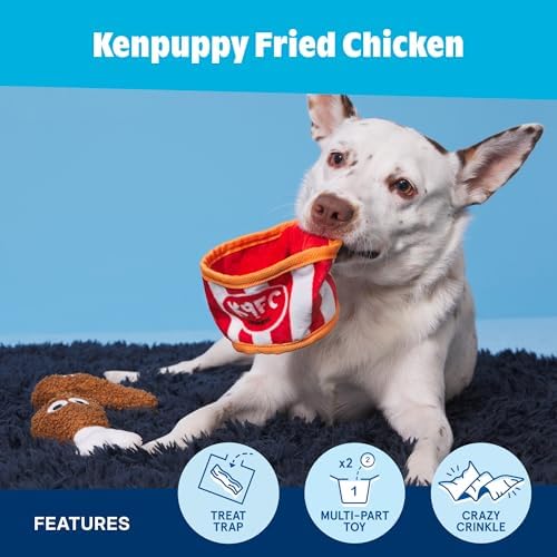 BarkBox Kenpuppy Fried Chicken Dog Toy - for Extra Small to Small Dogs