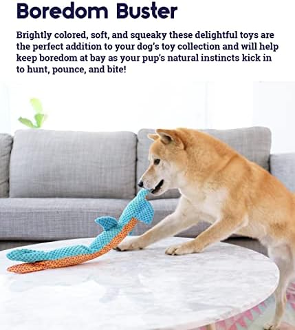 Petstages Stuffing-Free Floppy Shark Plush Dog Toy, Large