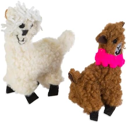 Pet Zone Mama Llama Soft Plush Catnip Filled Interactive Cat Toy, 2 Pack