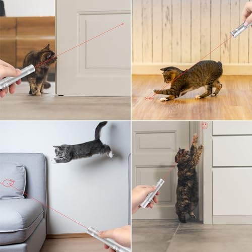 TBTeek Cat Toys, Rechargeable, 3 Light Modes & 5 Fun Patterns | Portable Interactive Kitten Pet Dog Cat Mouse Toy for Fun Chase Play Exercise