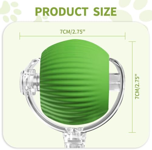 2pcs Smart Interactive Pet Toy Ball, Self Rolling Dog Ball Interactive Cat Toys, 360° Smart Automatic Rolling Ball Toy for Dogs Cats Indoor Outdoor Play (Green&Grey)