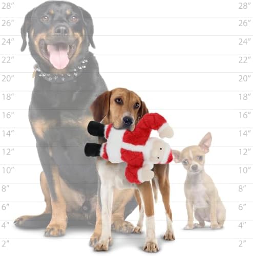 MIGHTY Tuffy 2 Pack Santa Ultra Durable Large Plush Dog Toys