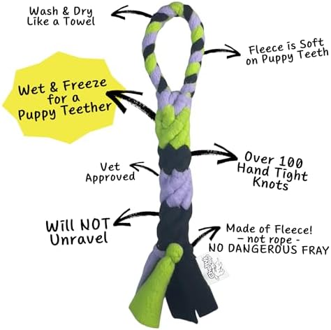 Patented Fleece Tug Toy for Dogs (Lavender)