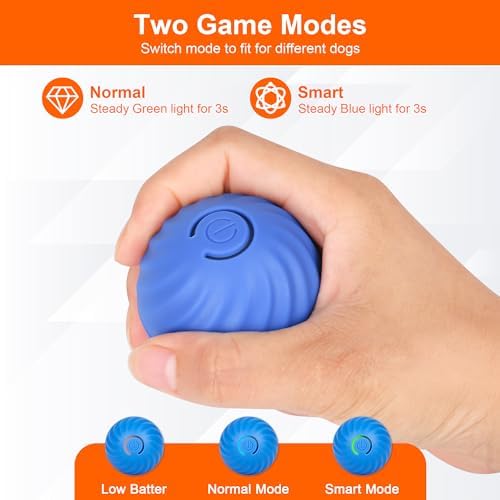 NEOALLYPETS Smart Interactive Dog Toy Ball, Active Rolling Wicked Ball with Automatic Bouncing and Rotating for Puppy/Small Dogs Durable, Chewable, USB Recharger and Fun Gift Toy to Dog (Medium)
