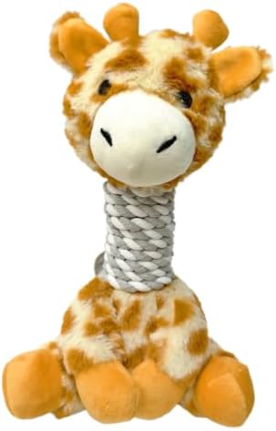 Indestructible Giraffe Plush Squeaky Dog Toy for Aggressive Chewers