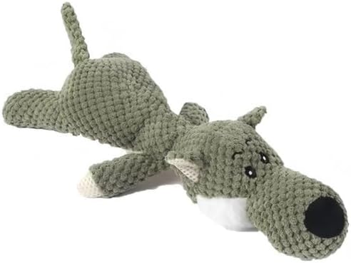 Squeaky Plush Toy for Dogs, Designed to Be Chew-Resistant, Soft Yet Durable, Suitable for Small, Medium, and Large Breeds, a Long-Lasting Squeaky Toy for Pets,14 inch Wolf