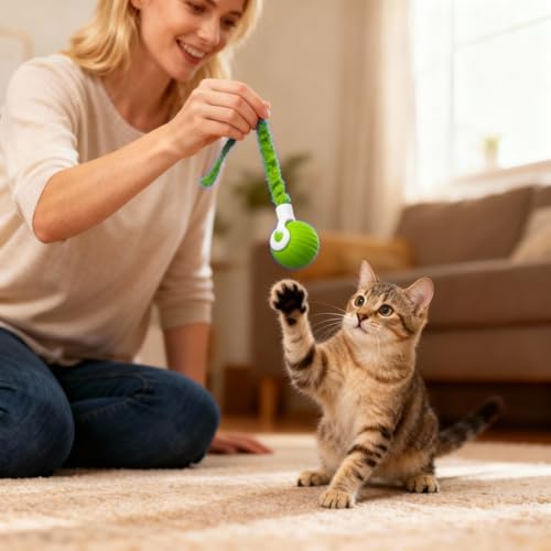 Interactive Cat Toys for Indoor Cats,Automatic Moving Kitten Toys,Cat Balls
