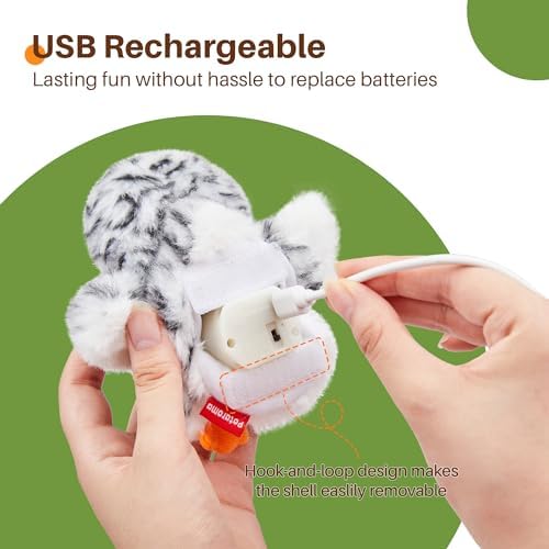 Potaroma Flapping Owl Cat Toys (No Flying), Lifelike Bird Chirp, Rechargeable Touch Activated Kitten Toy, Interactive Catnip Kicker Exercise Toys 4.0" for All Breeds | Rechargeable Touch Activated Kitten Toy, Interactive Catnip Kicker Exercise Toys 4.0...