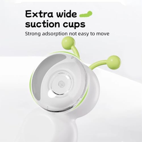 ABS USB Caterpillar Smart Cat Toy with Motion Sensor Indoor Cat Interactive Feather Toy Stable Suction Cup Motion Activated for Hunting Reduce Boredom