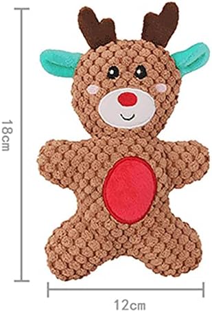 Dog Squeaky Toy Interactive Train Supplies Cloth Reduces Destructive Suitable for Small Medium Large Dog Pets, Elk