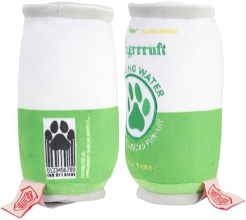 Springrrruft Barkling Water – Luxurious Parody Plush Dog Toy with Squeaker, Premium Fabric, Embroidered Details, Designer-Inspired Chew Toy, Fun Gift for Medium Dogs & Dog Lovers