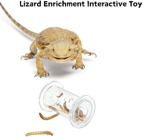 Bearded Dragon Feeder Toy - Lizard Enrichment Interactive Toy Reptile Terrarium Tank Decor Foraging Accessories for Gecko, Lizard, Bearded Dragon,Chameleon Small Animals
