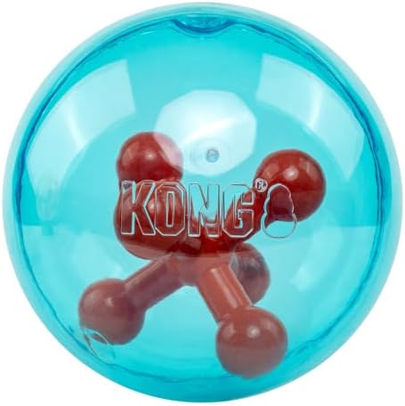 KONG Jumbler Jacks Dog Ball Toy, Interactive Rolling Rattle Ball