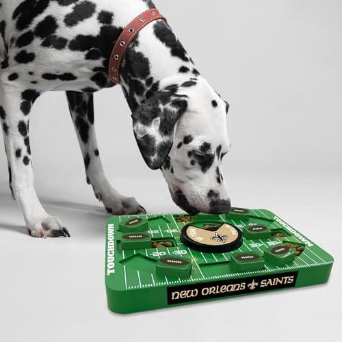 Pets First NFL NEW Orleans Saints Large Puzzle Toy, Dog Puzzle Treat Toy, New Large Size, Interactive Dog Treat Toy, Dog Slow Feeding Toy