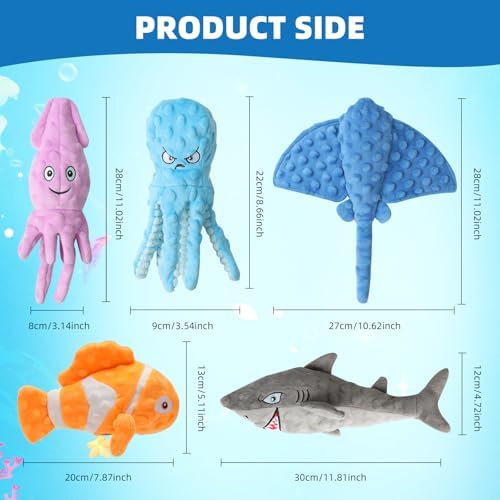 Wortade 5-Pack Dog Squeaky Toys,Dog Puppy Chew Toy