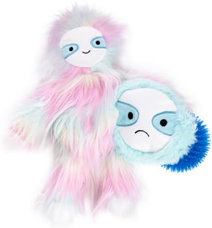 Flourish Pets 3 in 1 Multi-Layer Chew Toy for Active Dogs | Non-Toxic BPA Free Double Stitched Soft Fabric Exterior Dog Toys | Long-Lasting Dog Plush Toys –Sloth Small 3.5"