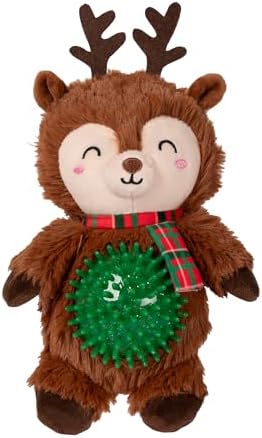 Fringe Studio Pet Toy, REIN IT in, PAL! Reindeer Plush Dog Toy, PetShop Collection (314631)