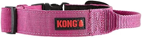 KONG Ultra Durable Padded Comfort Handle Dog Collar (XL, Pink)