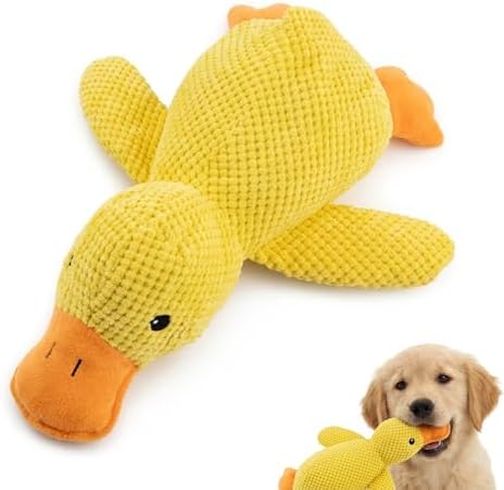 Duck Dog Toy, Yellow Duck Dog Toy for Canine Companions, Durable Duck Stuffed Animal for Play and Relaxation, Soft Stuffed Plush Mellow Calming Duck Toy for Dogs