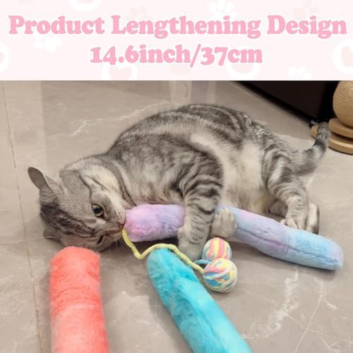 Cat Kicker Toy Large 3pcs, Cat Catnip Toys with Bell