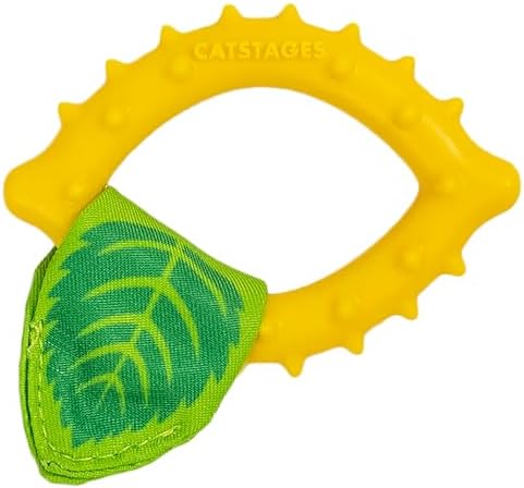 Catstages Dental Lemon Teether Interactive Chew Cat Toy with Catnip, 2.4"