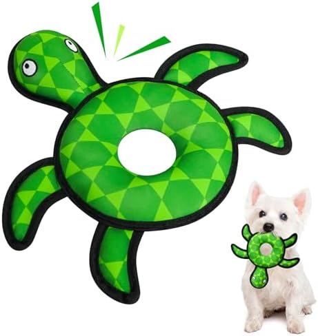 Floating Dog Squeaky Water Pool Toys Water Fetch Toys for Small Medium Dogs, Quick-Dry Waterproof, Lake & Beach Interactive Summer Dog Toy Turtle