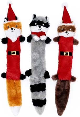 ZippyPaws Skinny Peltz for Medium and Large Dogs - Holiday 3-Pack