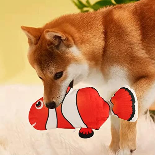 VAIZIQ Plush Toy, Flopping Fish Electric Moving Dog Fish Toy, Interactive Pet Toys for Dog Exercise, Small and Medium Dogs