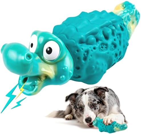 Dog Toys for Aggressive Chewers, Tough Squeaky Dog Chew Toy