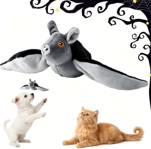 Flying Bat Toy for Dogs & Cats, Flapping Wings Cute Bat, USB Rechargeable